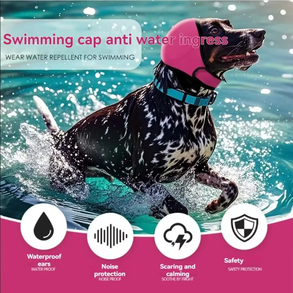 Noise-Reduction Dog Ear Covers — Adjustable Waterproof Earmuffs for Dogs, Calming Hearing Protection (Sizes S / M / L)
