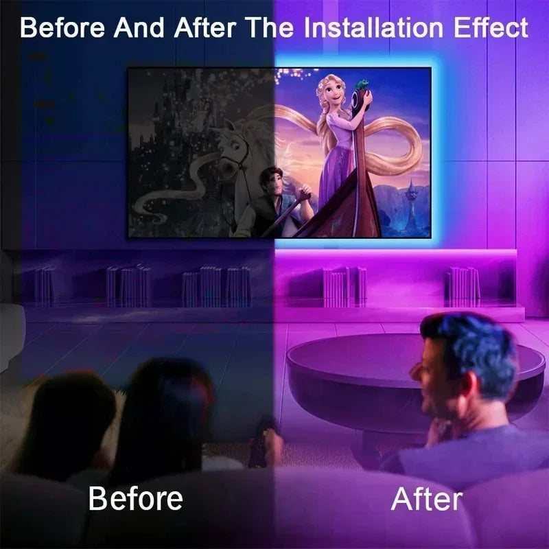 USB RGB LED Strip Lights 5050 SMD — App & Remote Control, Flexible 5V USB Tape Lights (1–15 m / 3.3–49.2 ft) for TV Backlight, Room & Party