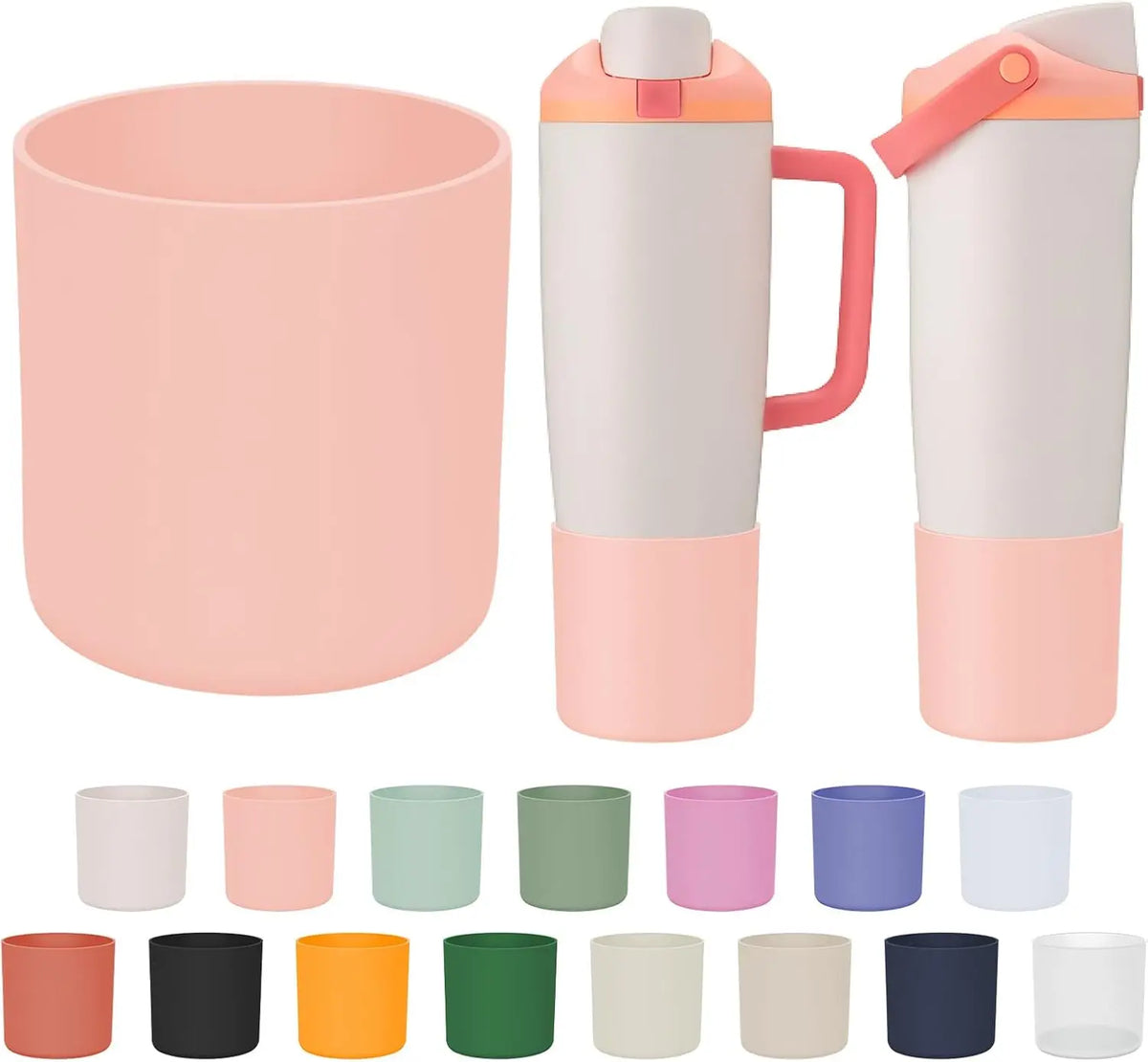 Silicone Protective Boot Sleeve for 30 oz (887 ml) & 40 oz (1.18 L) Tumbler Bottles, Anti-Slip Full-Bottom Cover
