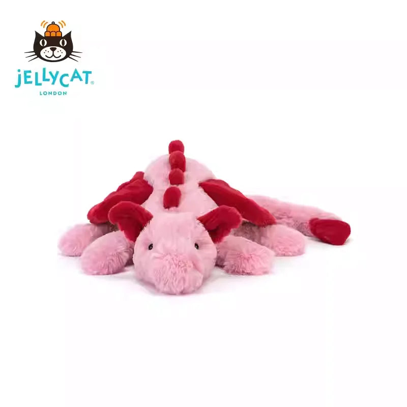 Plush Bunny & Crimson Dragon Toy with Rose Bouquet – Valentine's Day Stuffed Animal Gift
