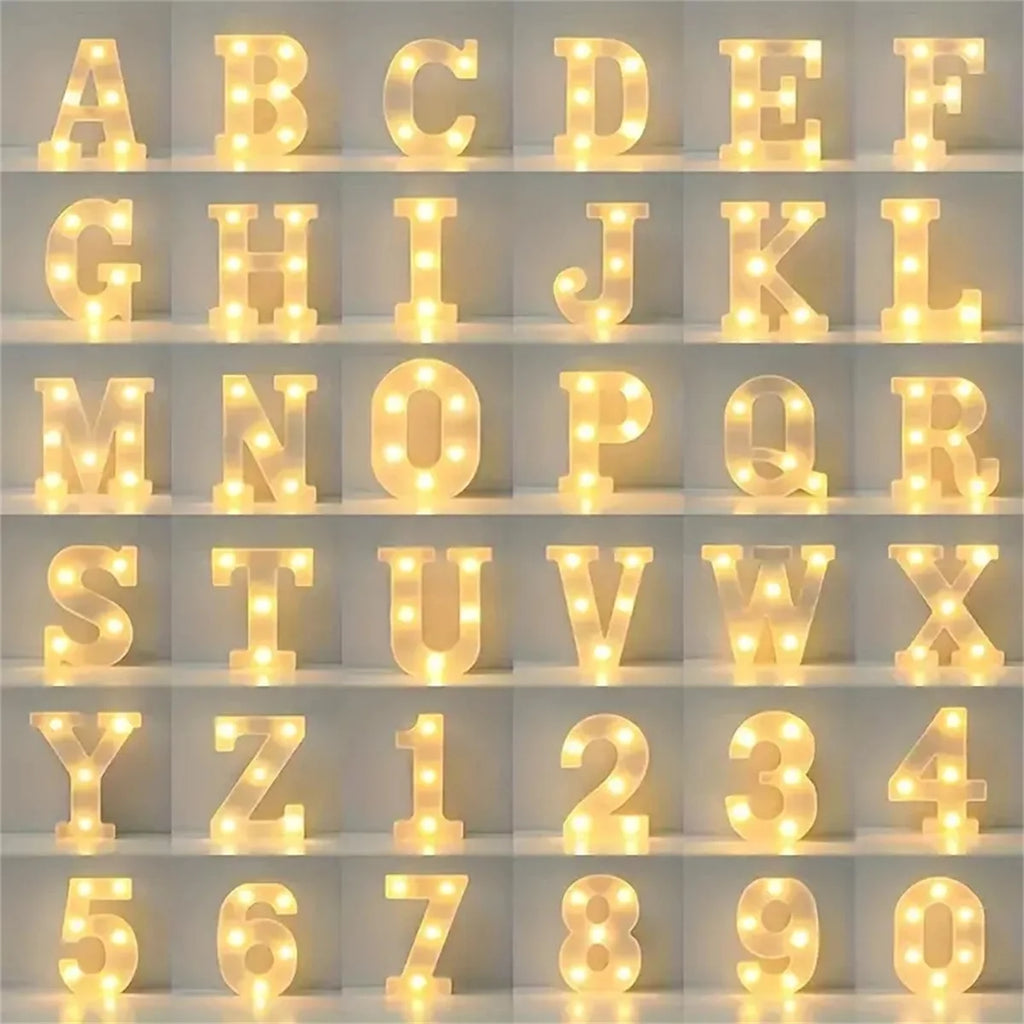 16cm (6.3 in) LED Marquee Letter & Number Light - Battery-Operated Night Lamp for Home, Wedding, Bar & Party Decor