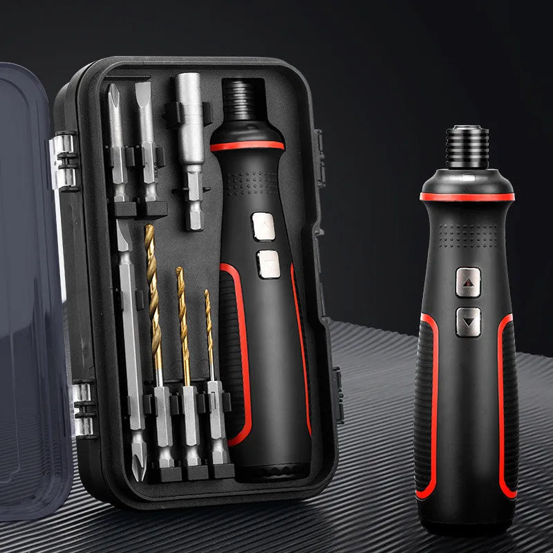 USB Rechargeable Cordless Electric Screwdriver Set with LED Light – Mini Power Tool for DIY & Home Repairs