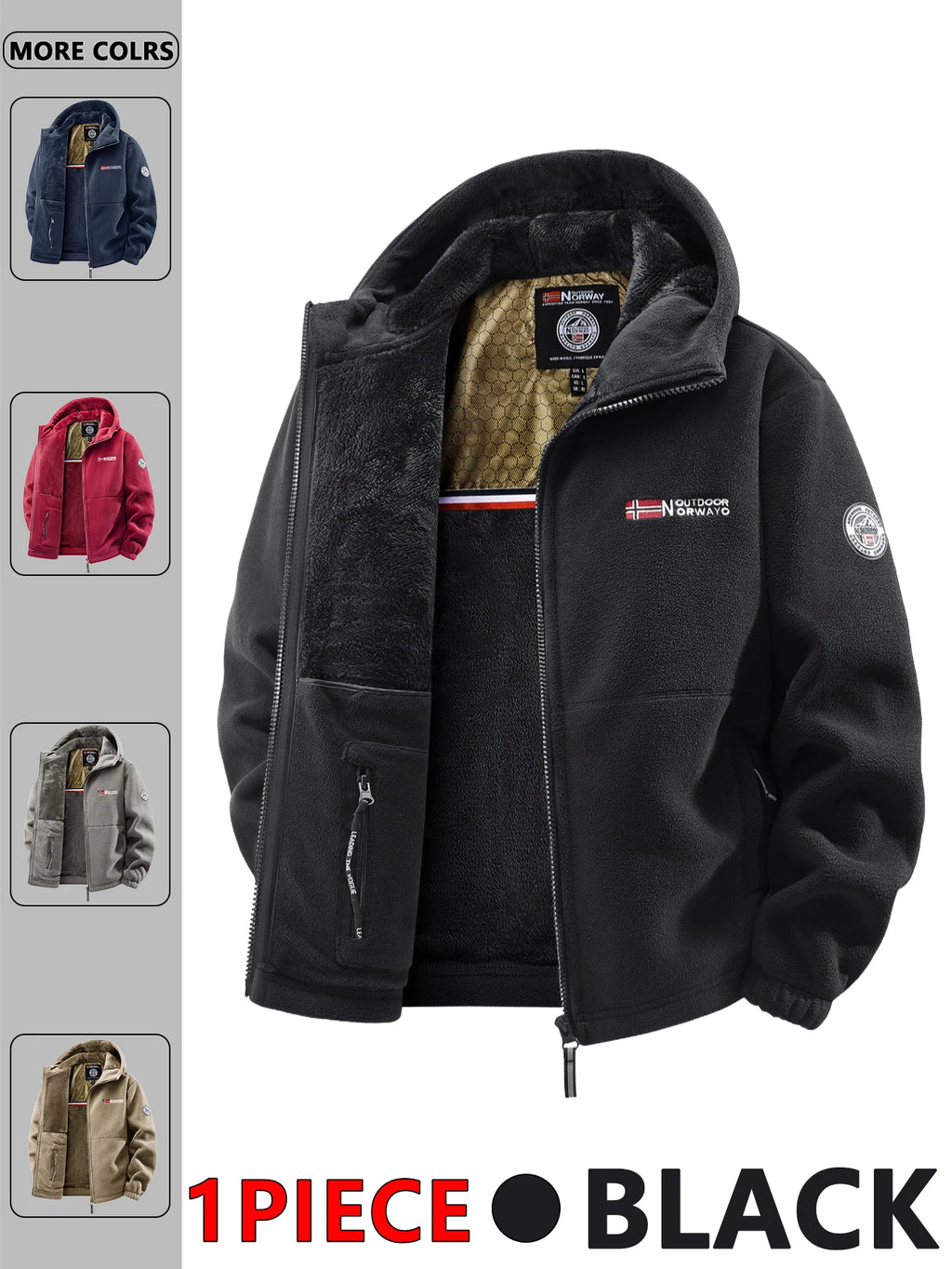 Men's Autumn Winter Hooded Jacket - Casual Outdoor Coat for Travel, Commuting & Streetwear