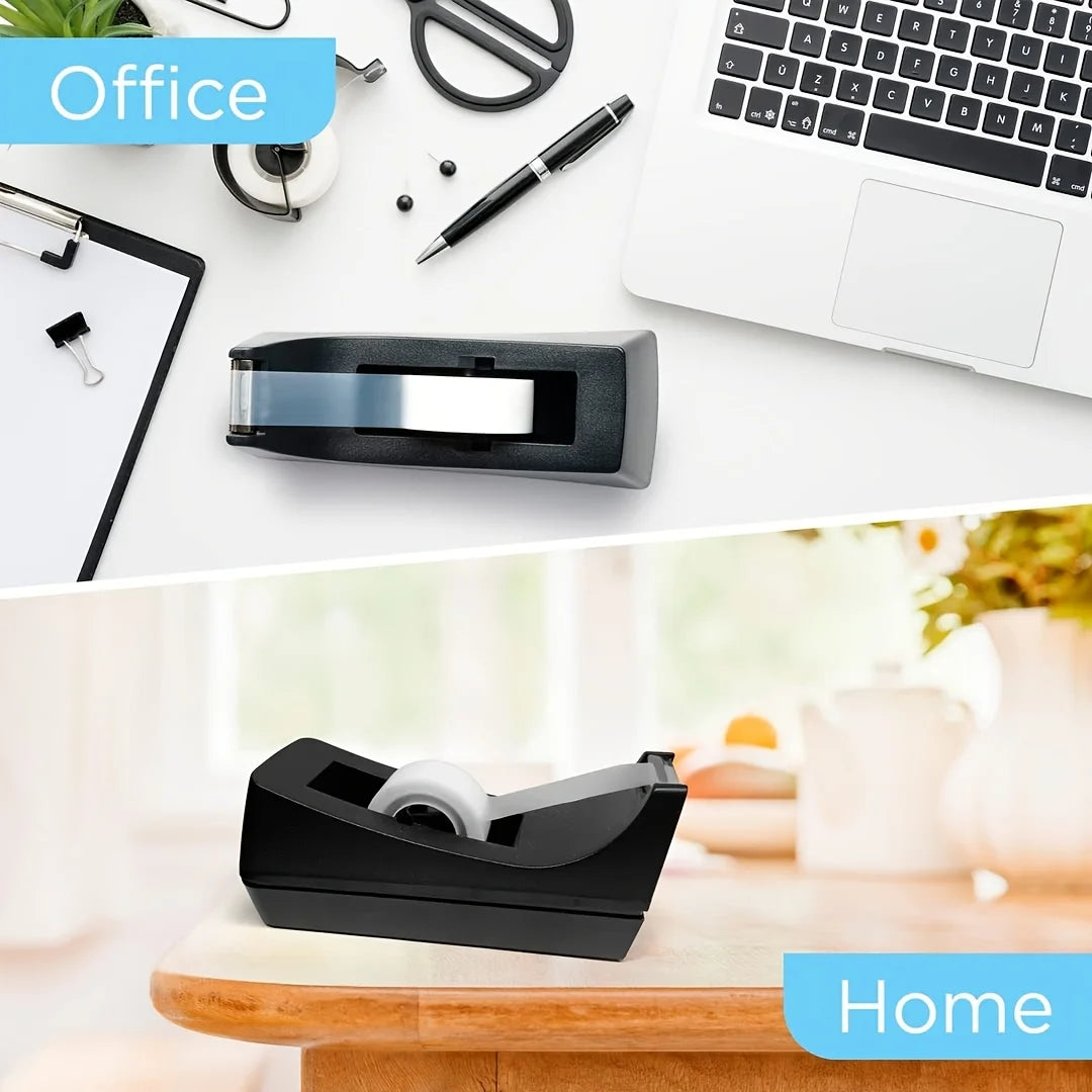 Heavy-Duty Desktop Tape Dispenser with Non-Slip Base — 1 or 2-Pack for Office, Home & School