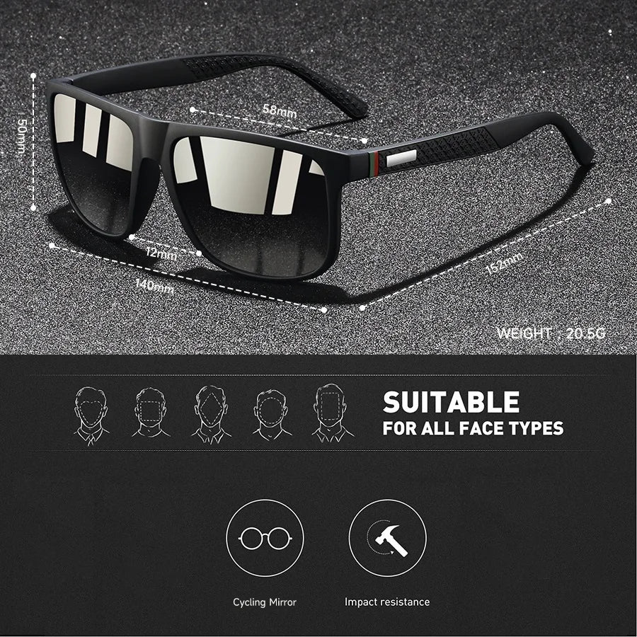 Colorful Striped Classic Sunglasses for Men & Women – UV400 Mirror Lens Driving & Travel