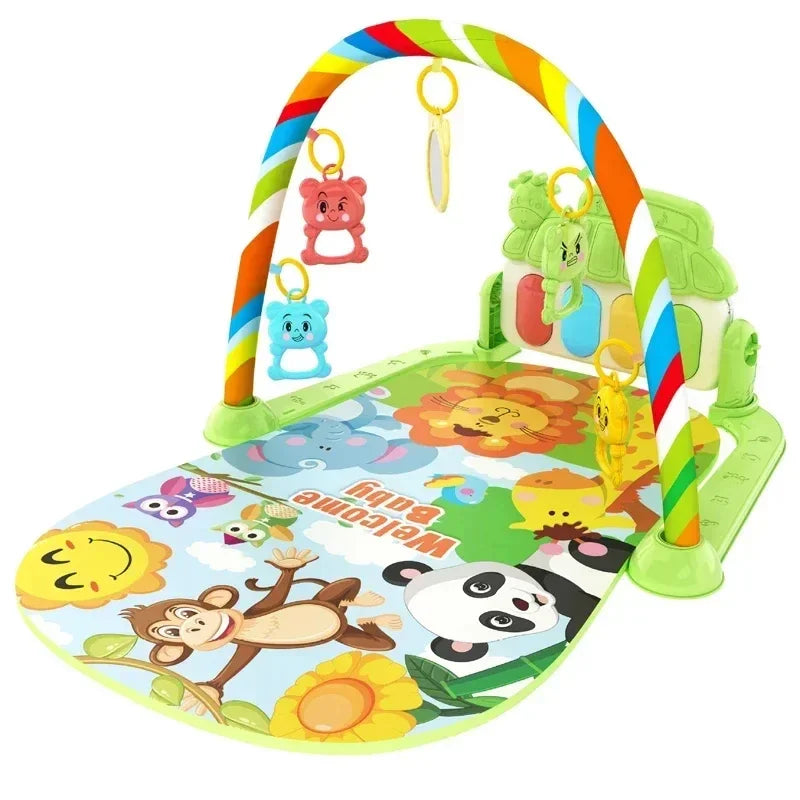 Baby Musical Play Mat with Light-Up Piano Keyboard - Activity Gym & Tummy Time Mat for Infants