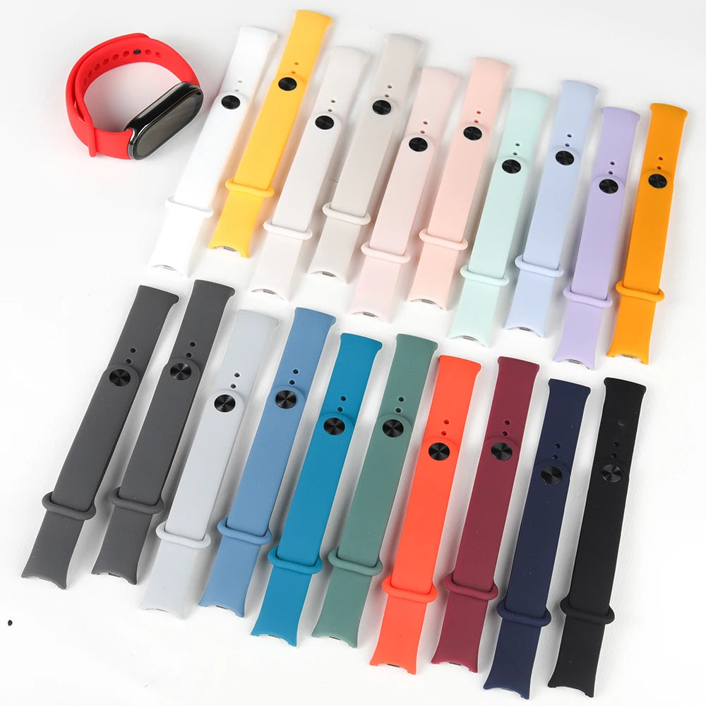 Silicone Sport Strap NFC Rubber Bracelet Replacement for Smart Fitness Bands Unisex