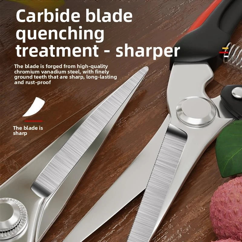 Stainless Steel Bypass Pruning Shears for Fruit Trees, Grapevines & Citrus - Anti-Slip Handle