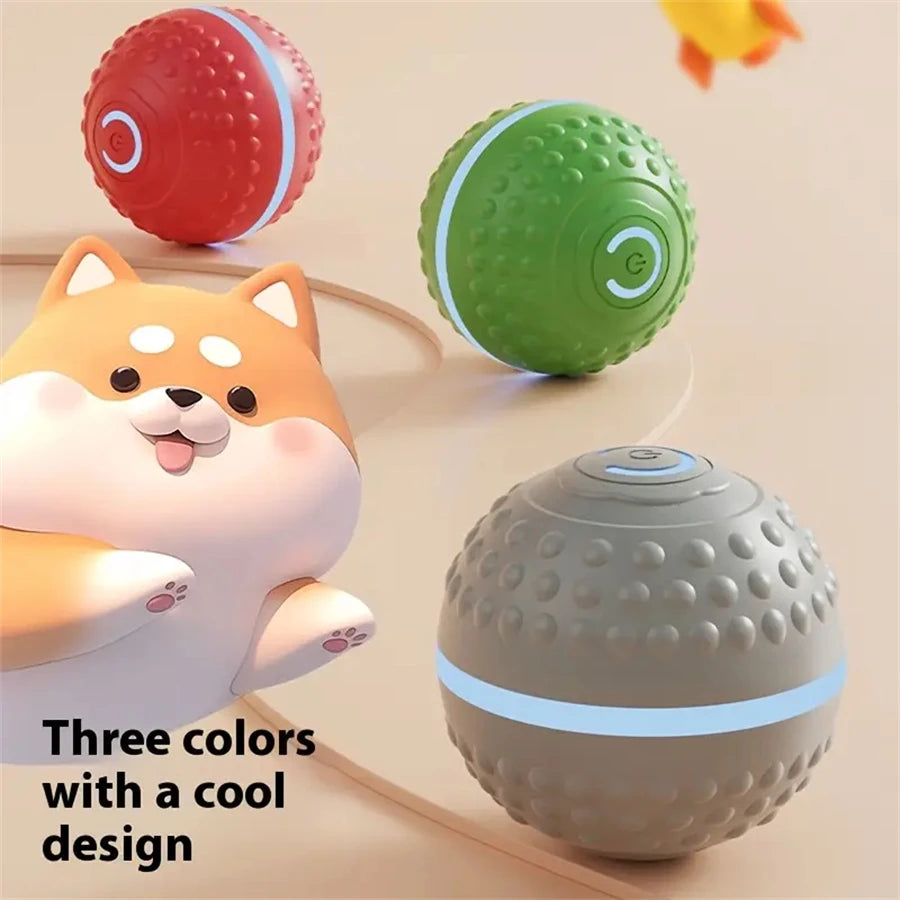 Automatic Interactive Dog Toy Ball USB Rechargeable Rolling Bouncing Chew Toy for Puppies to Large Dogs — Sizes 5.2 cm / 6.7 cm (2.05 in / 2.64 in)