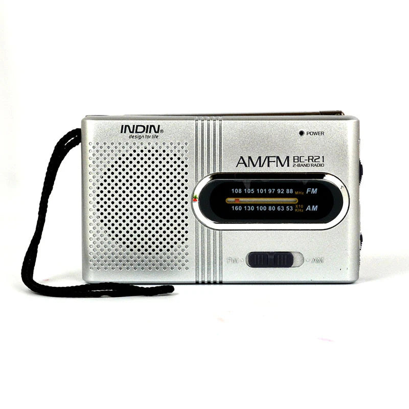 Mini AM FM Portable Radio - Battery-Operated Pocket Radio with Speaker, Compact 3.78 x 2.28 x 0.91 in (96 x 58 x 23 mm)