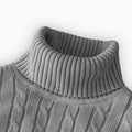 Men's High Neck Turtleneck Knit Sweater Pullover - Warm Argyle Casual Winter Top