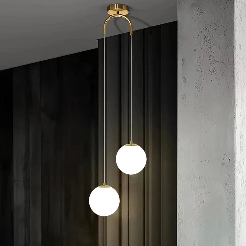 Modern Glass LED Pendant Light Chandelier – Indoor Ceiling Hanging Lamp for Living Room, Bedroom, Dining, Restaurant & Bar