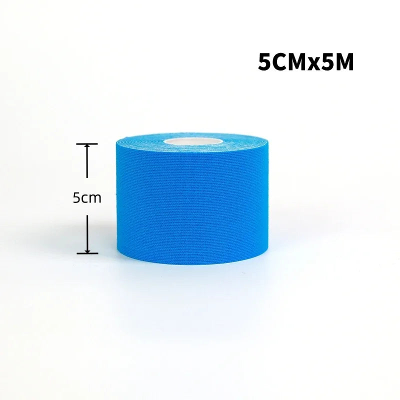 Kinesio Tape Elastic Sports Kinesiology Tape for Muscle & Knee Pain Relief - Athletic Recovery 2.5/5/7.5/10 cm (1/2/3/4 in)