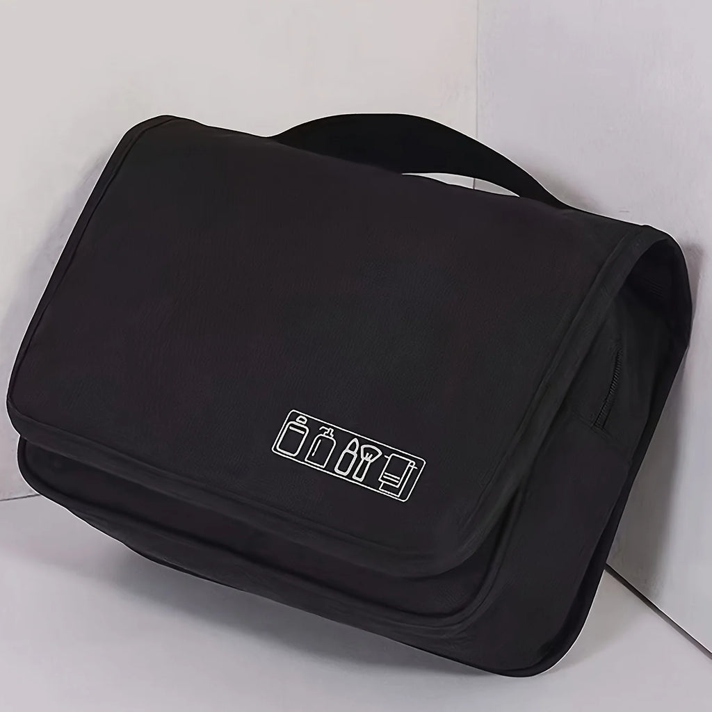 Wall-Mounted Travel Toiletry & Cosmetic Organizer — Hanging Bathroom Storage Bag