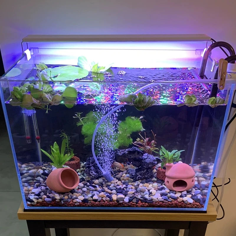 Adjustable 3-Color LED Aquarium Light – Clip-On Telescopic Plant Grow Lamp for 18–75 cm (7–29.5 in) Tanks
