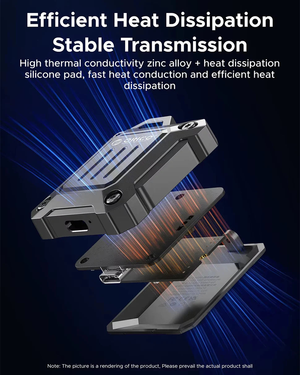 Portable M.2 2230 NVMe SSD Enclosure USB-C 10Gbps (USB 3.2 Gen 2) External M.2 Case for PC, Laptop