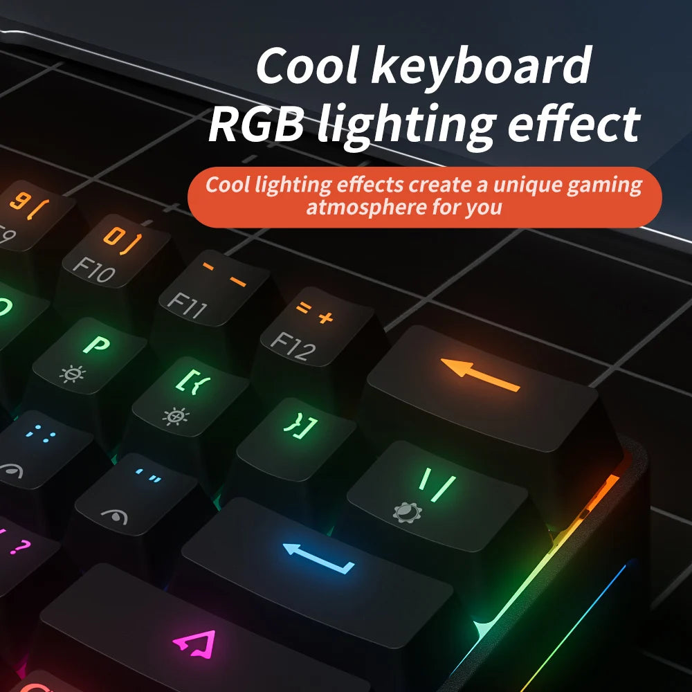 61-Key Compact Mechanical Gaming Keyboard – Hot-Swappable RGB Wired USB, Red Linear Switches