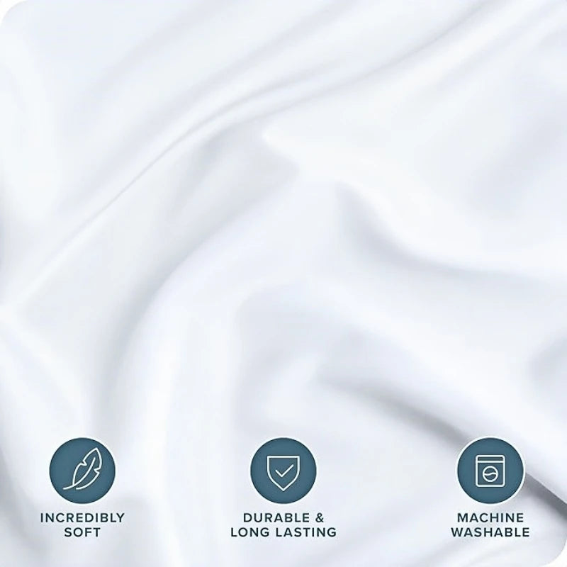 Brushed Microfiber 3-Piece Duvet Cover Set - Fits 1.0–2.2 m (3.3–7 ft) Blankets, Corner Ties & Hidden Closure, Machine Washable