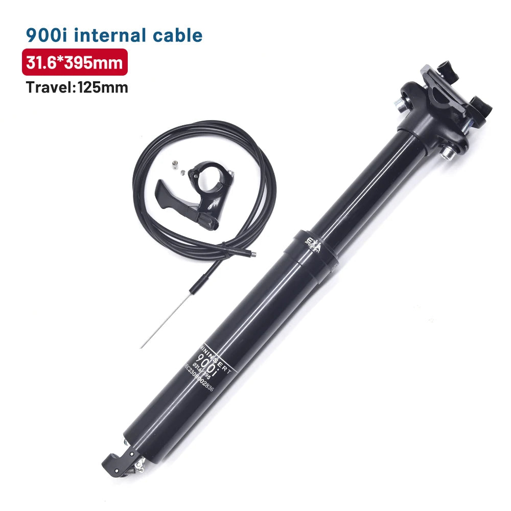 Hydraulic Dropper Seatpost — 30.9mm & 31.6mm Diameters, 100mm or 125mm Travel, Internal Cable Remote