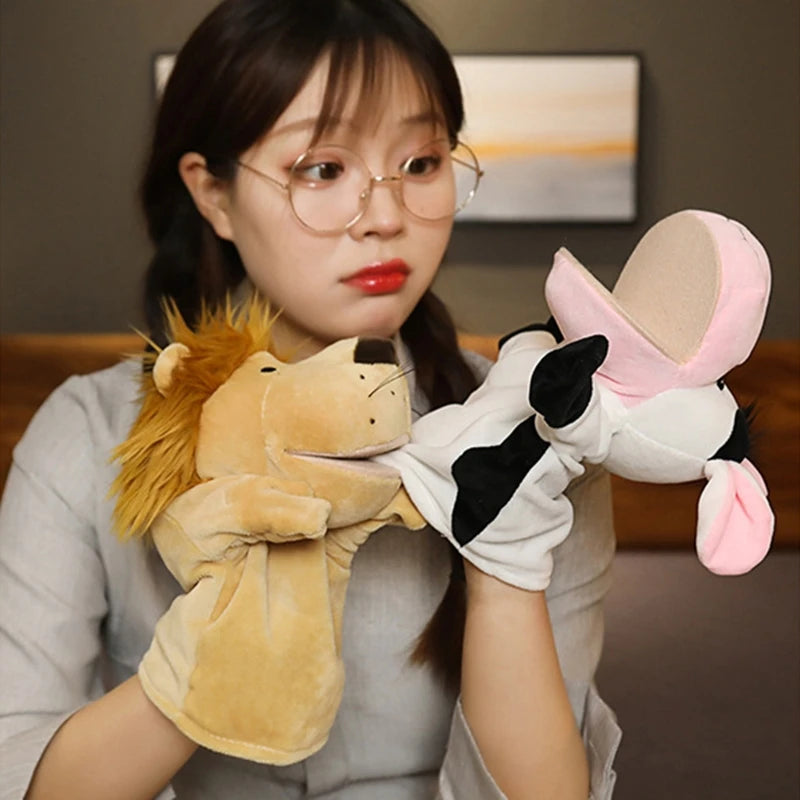 Cartoon Hand & Finger Plush Puppets — Soft Hand Puppet for Kids Party Favors & Family Fun