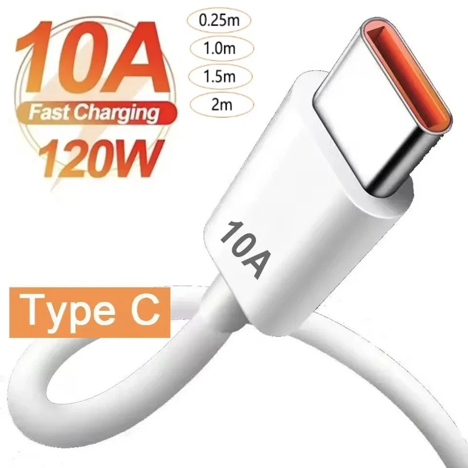 10A USB-C Fast Charging & Data Cable (USB 3.1 Type-C) — 0.25m / 1m / 1.5m / 2m (0.8ft / 3.3ft / 4.9ft / 6.6ft)