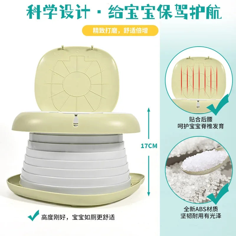 Portable Foldable Toddler Potty Training Toilet for Travel, Car, Camping & Home (Holds up to 154 lb / 70 kg)