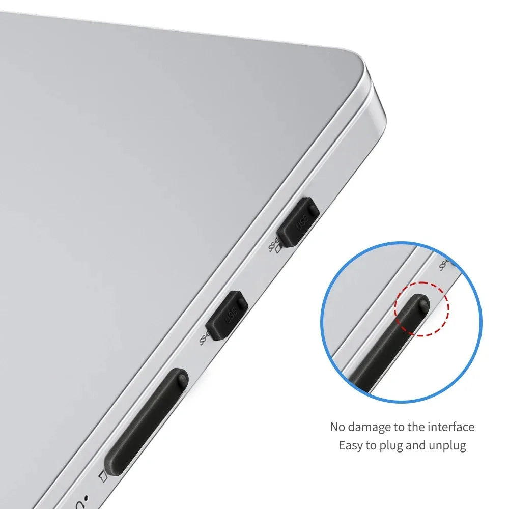 16-Pack Silicone Laptop Dust Plugs Universal USB-C USB HDMI Audio SD Port Protectors