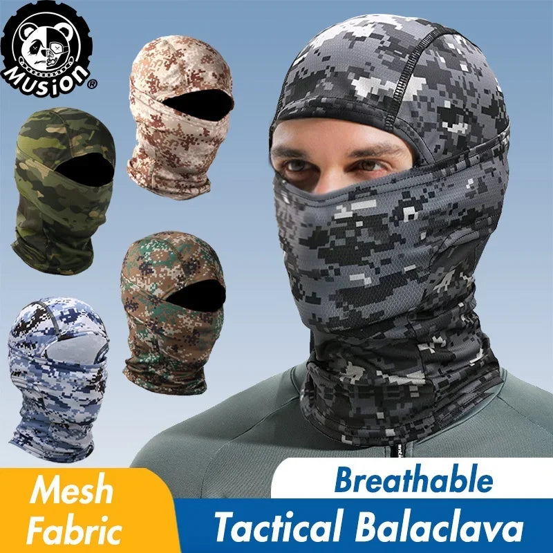 Camo Breathable Mesh Balaclava Face Mask Bandana Hood for Cycling, Skiing & Hunting