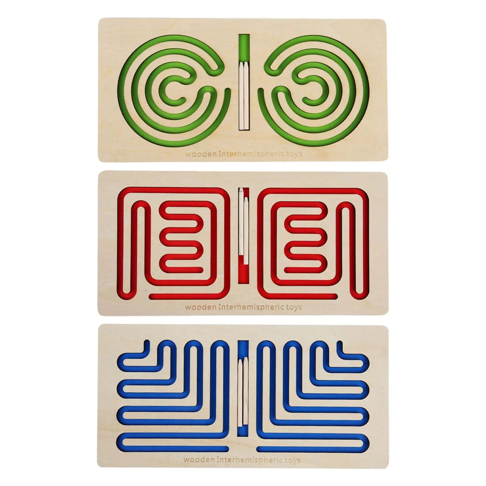 Wooden Maze Activity Board – Fine Motor Skills & Pen Control Toy for Preschoolers, Left & Right Brain Development, Travel Sensory Gift