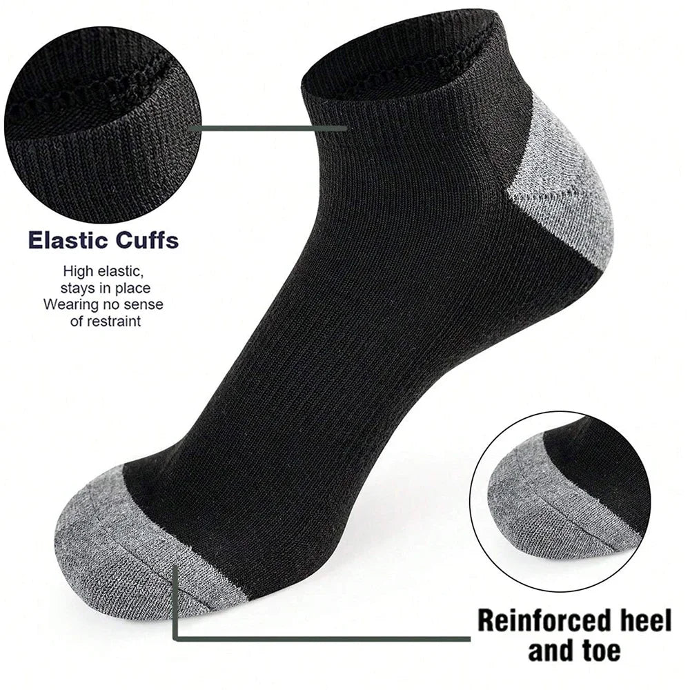 10-Pack Women's Low Cut Breathable Socks — Moisture-Wicking, Odor-Resistant Ankle Socks for Sports & Outdoor