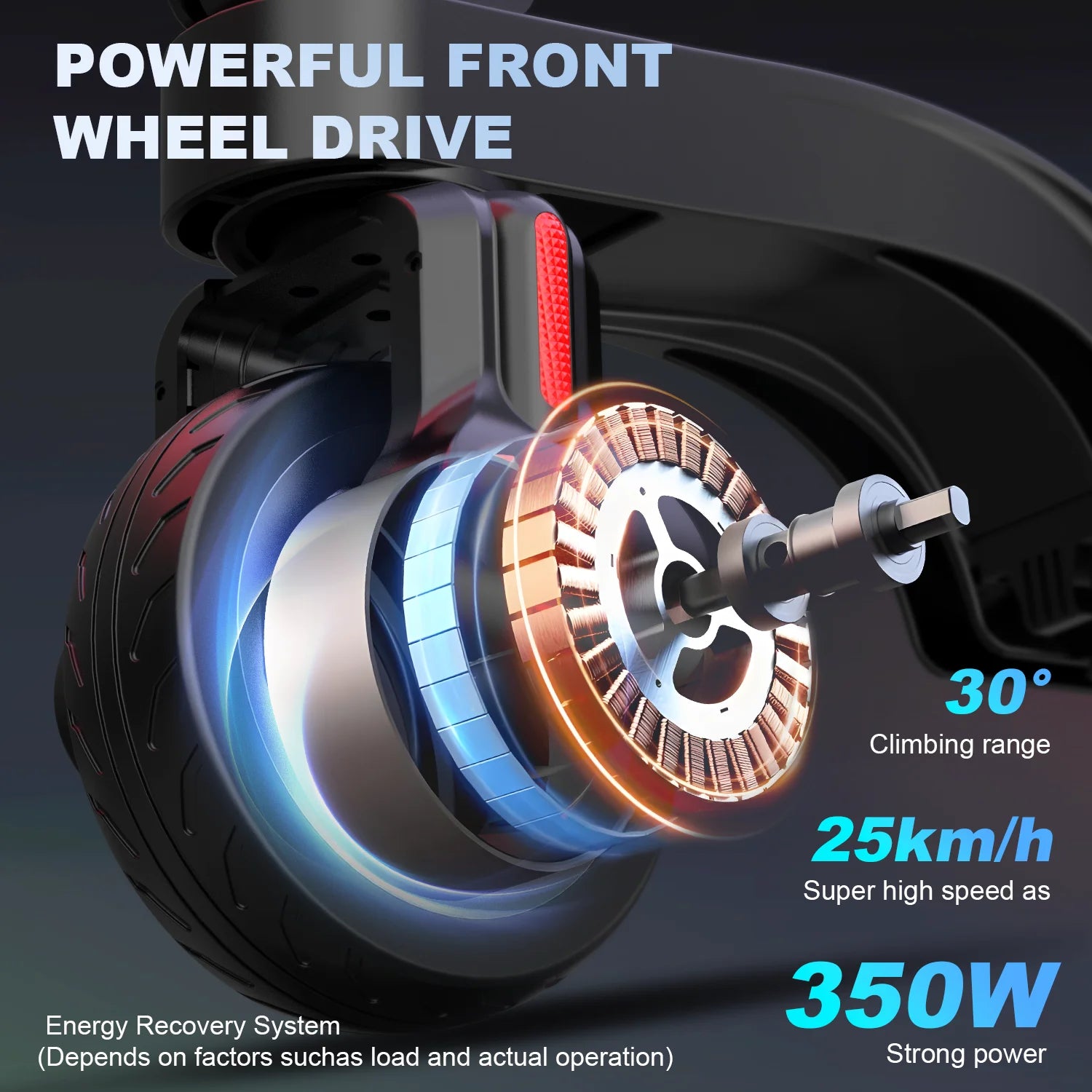Foldable Adult Electric Scooter — 25 km/h (15.5 mph), 350W Motor, App Control, 7.5Ah Battery