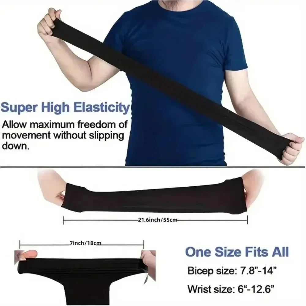 3-Pack UPF 50+ Ice Silk Arm Sleeves, Breathable UV Sun Protection for Driving, Cycling, Sports & Hiking