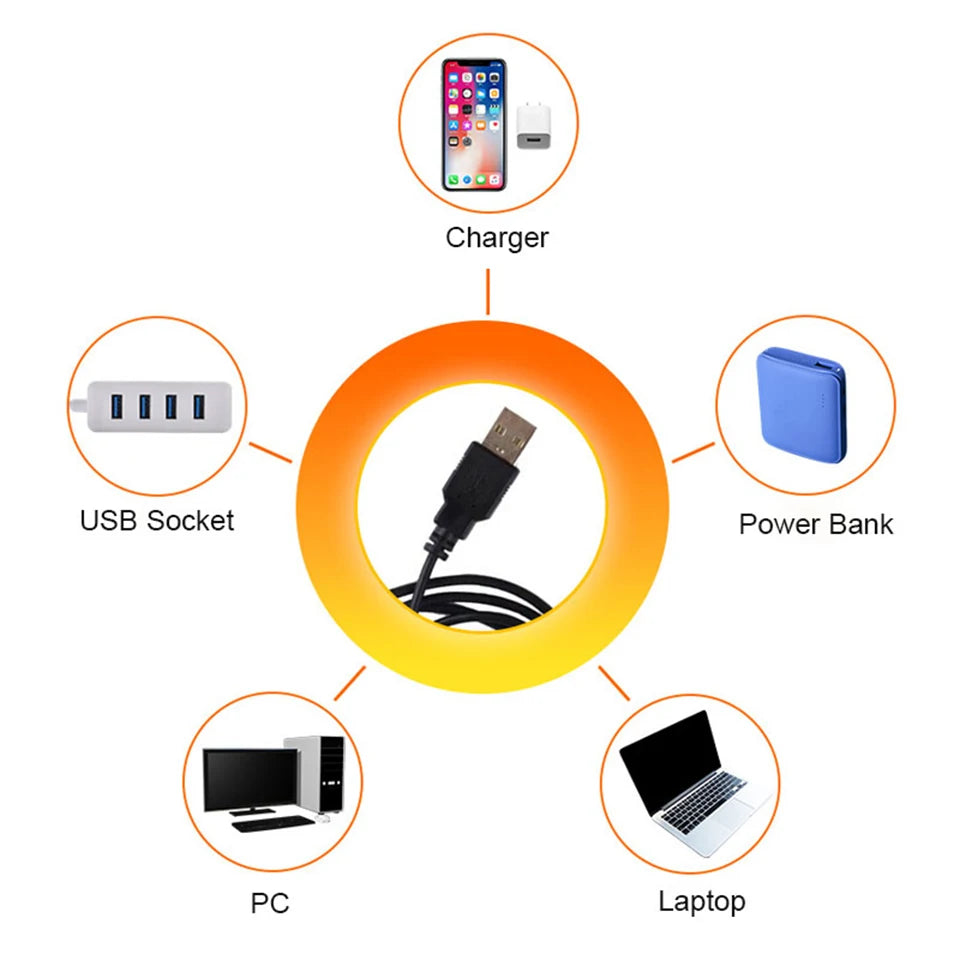 USB Sunset LED Lamp Rainbow Neon Night Light Projector, Bedroom & Photography Mood Light for Home Decor
