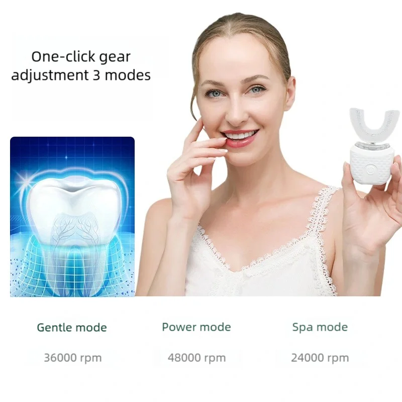 Rechargeable Sonic Electric Toothbrush for Adults - 360° Cleaning, Soft Nylon Bristles, IPX7 Waterproof, Long Battery Life, Whitening & Tongue Cleaner