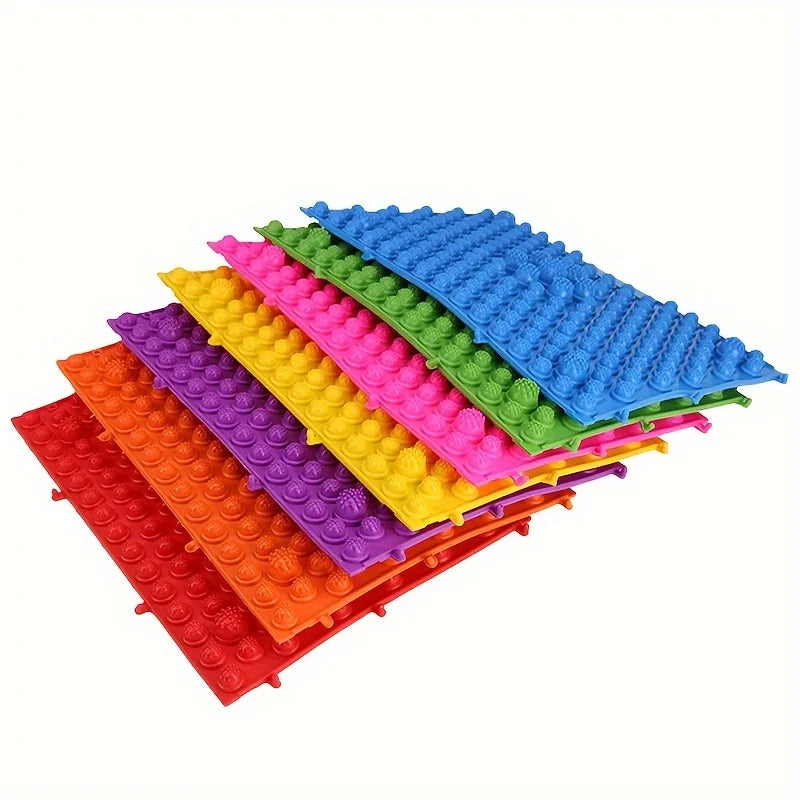 Acupressure Foot Massage Mat – Reflexology Walking Pad Toe Board, Non-Slip TPE Yoga & Bathroom Cushion