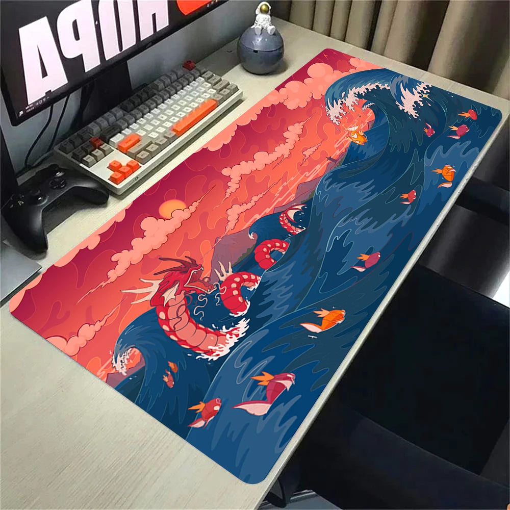 Large Anime Gaming Desk Mat 900 x 400 mm (35.4 x 15.7 in) XXL Mouse Pad – Speed Surface for PC & Office