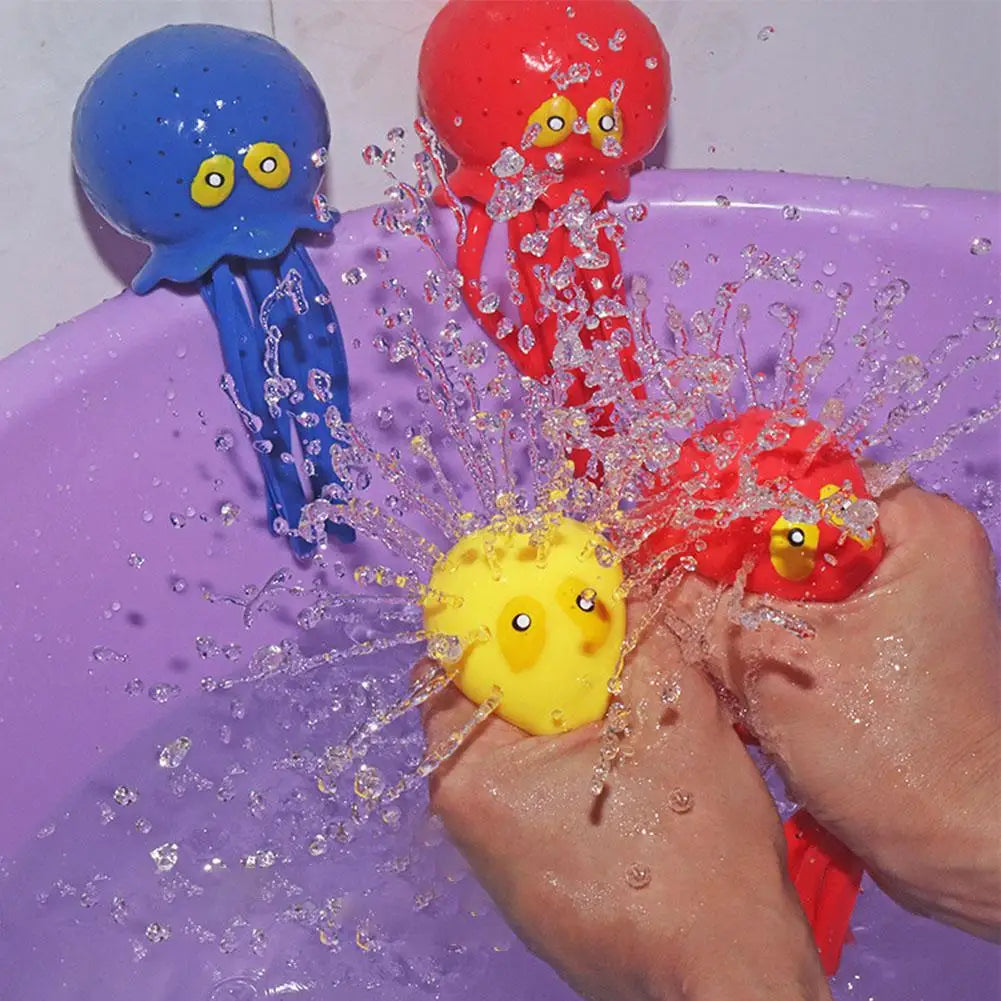 Octopus Bath Squirter Toy for Toddlers – Water Absorbing Sponge Bath Toy for Kids, Available in 1/2/3/5-Pack