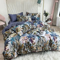 100% Egyptian Cotton 4-Piece Duvet Cover Bedding Set - Duvet Cover with Flat or Fitted Sheet & 2 Pillowcases (Double/Queen/King/AU)