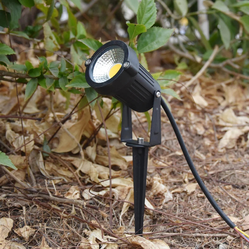 LED COB Spike Garden Path Light - 5W–20W Waterproof Outdoor Lawn Spotlight, AC85–265V / DC12–24V