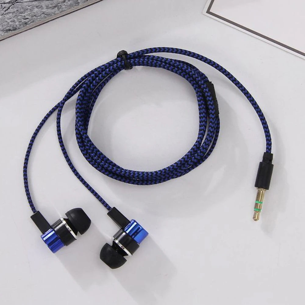 3.5mm In-Ear Wired Earbuds with Mic — Bass Stereo & Noise Cancelling