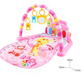 Musical Baby Activity Gym Play Mat with Light-Up Piano Keyboard and Hanging Toys
