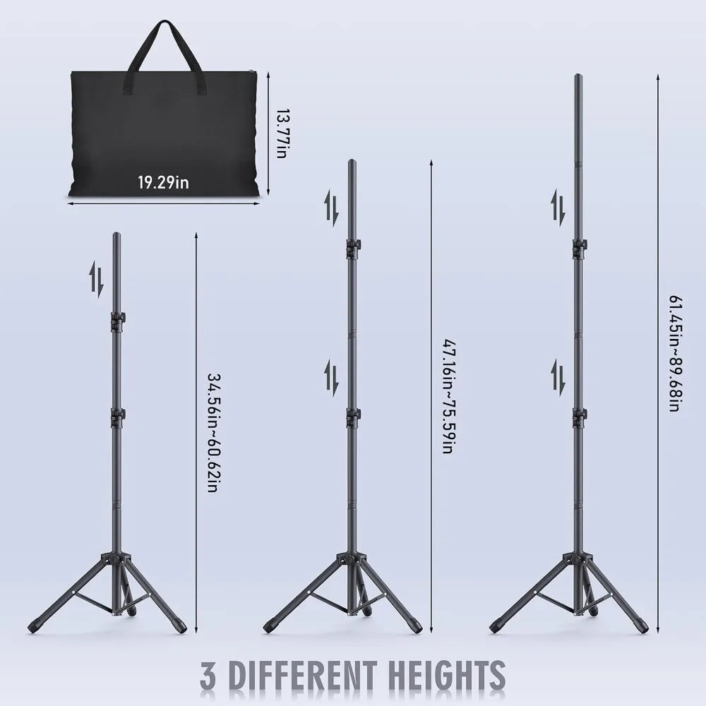 Adjustable Backdrop Stand Kit – 6 Width Options, Extends to 10 x 7.5 ft (305 x 229 cm) for Photography & Event Backdrops