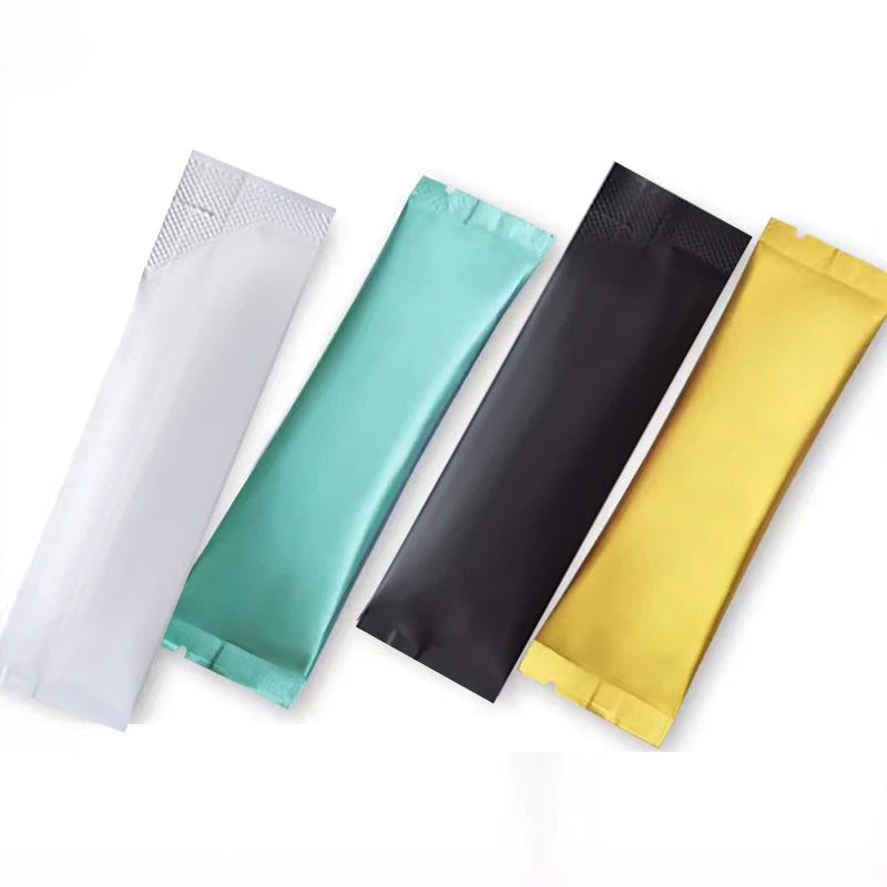 50-Pack Open Top Aluminum Foil Pouches Resealable Food Storage Bags for Coffee Tea Snacks Powder