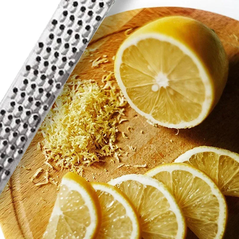 Handheld Stainless Steel Cheese Grater and Lemon Zester for Garlic, Ginger, Vegetables
