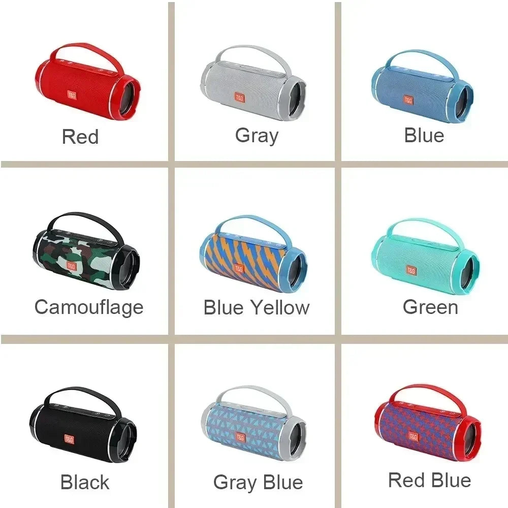 Portable Bluetooth Speaker with Subwoofer 2.1 — Waterproof FM Radio, TF/USB/AUX, Powerful Bass HiFi Sound