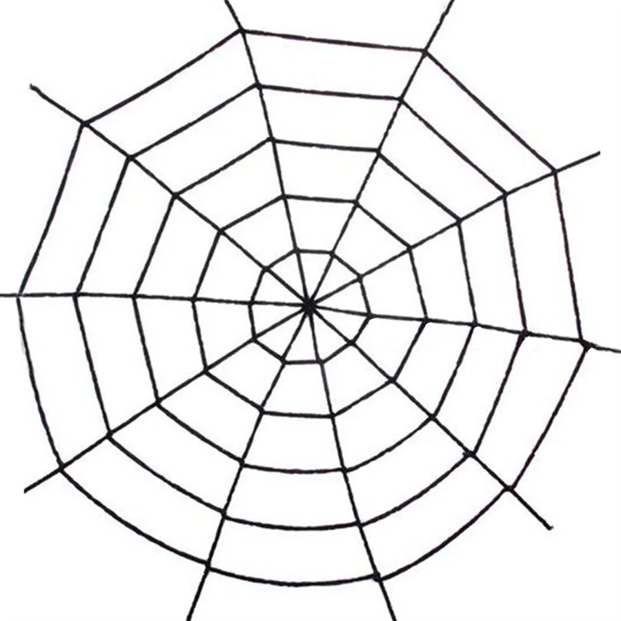 Giant Round Spider Web (150–250 cm / 59–98 in) with Large Hairy Fake Spider – Halloween Yard & Door Scare Prop