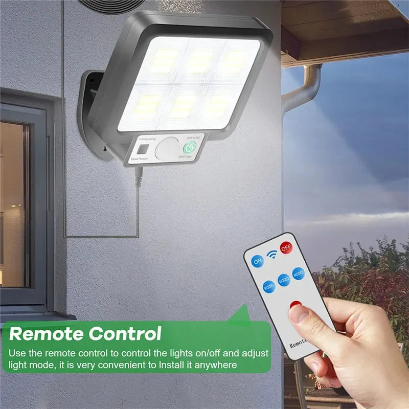 Solar LED Split Wall Light with Motion Sensor, 3 Modes Waterproof Outdoor Security and Garden Lamp