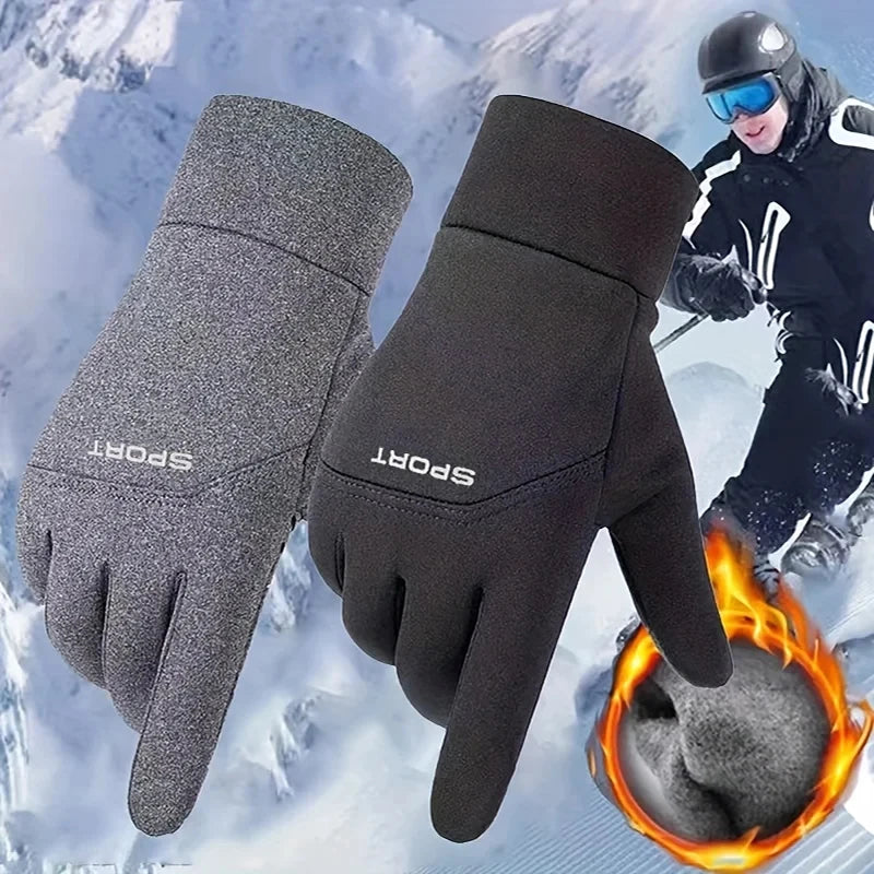 Touchscreen Winter Gloves for Men & Women — Fleece-Lined, Windproof & Water-Resistant Cycling Gloves