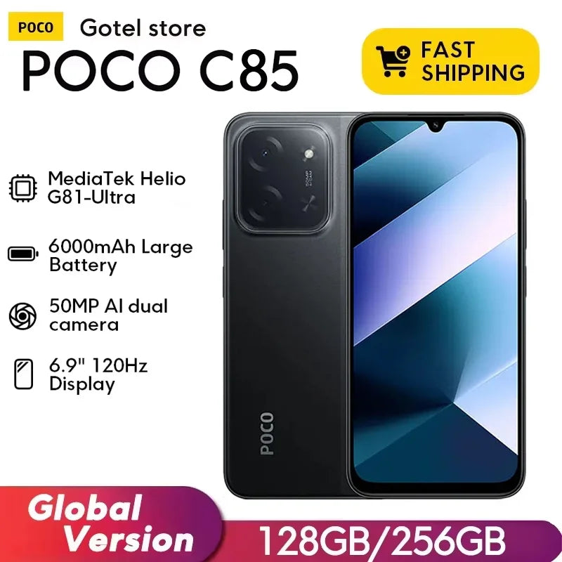 Global 6.9-inch (17.5 cm) Smartphone 128GB / 256GB, Helio G81, 6000mAh Battery, 50MP Triple Camera, 33W Fast Charge, NFC