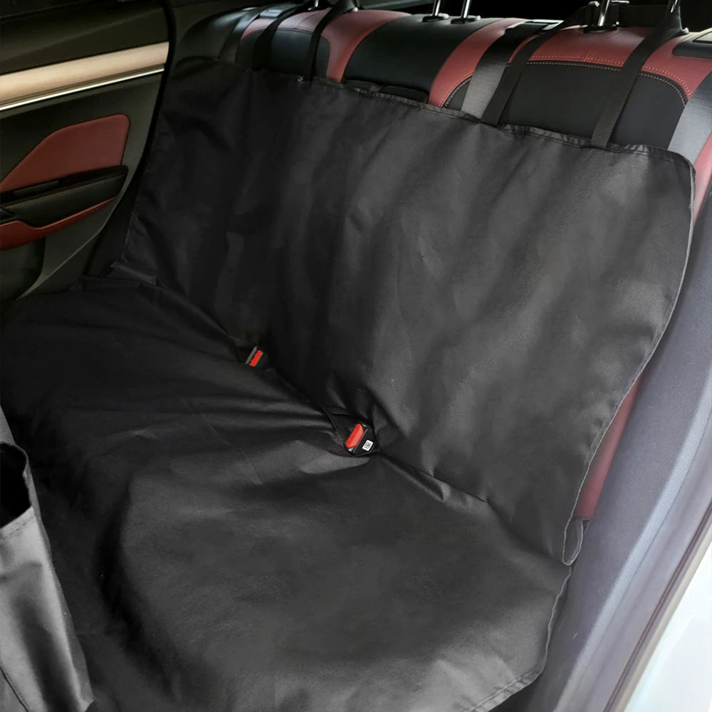 600D Oxford Waterproof Dog Car Seat Cover Hammock with Storage Pocket - Pet Travel Seat Protector